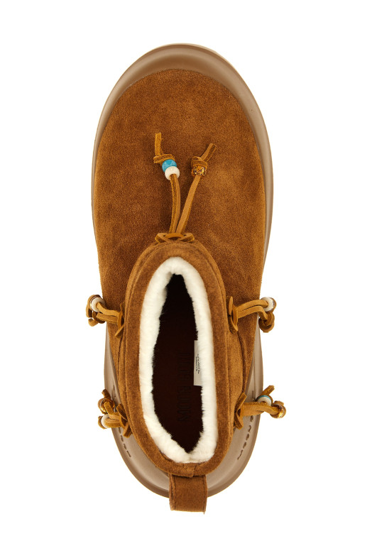 Ботильйони MOON BOOT 'Luna Low Suede Beads' коричневі 80D2480100M008 Ботильйони MOON BOOT 'Luna Low Suede Beads' коричневі 80D2480100M008