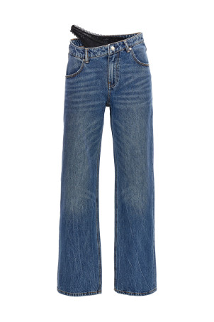 Джинси DENIM X ALEXANDER WANG 'Dip Side Lace Undie' Сині 4DC1254612473 Джинси DENIM X ALEXANDER WANG 'Dip Side Lace Undie' Сині 4DC1254612473