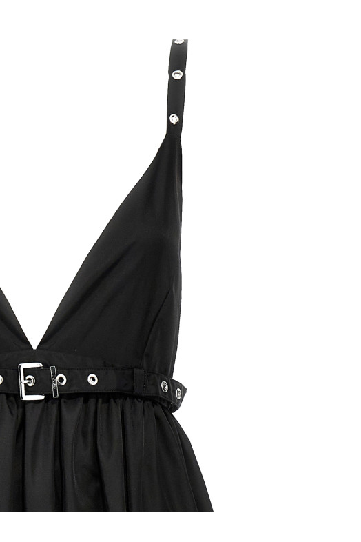 'Duchesse Nylon Strap' dress Black