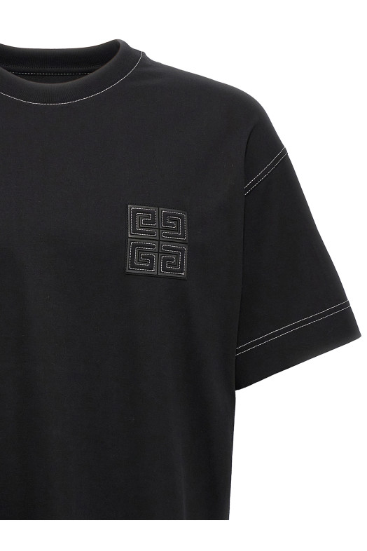 Футболка з логотипом GIVENCHY '4G' чорна BM71MG3YPQ004 Футболка з логотипом GIVENCHY '4G' чорна BM71MG3YPQ004