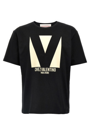 Футболка Valentino Garavani 'Chez Valentino' Черный V3MG16PAQ90NO Футболка Valentino Garavani 'Chez Valentino' Черный V3MG16PAQ90NO