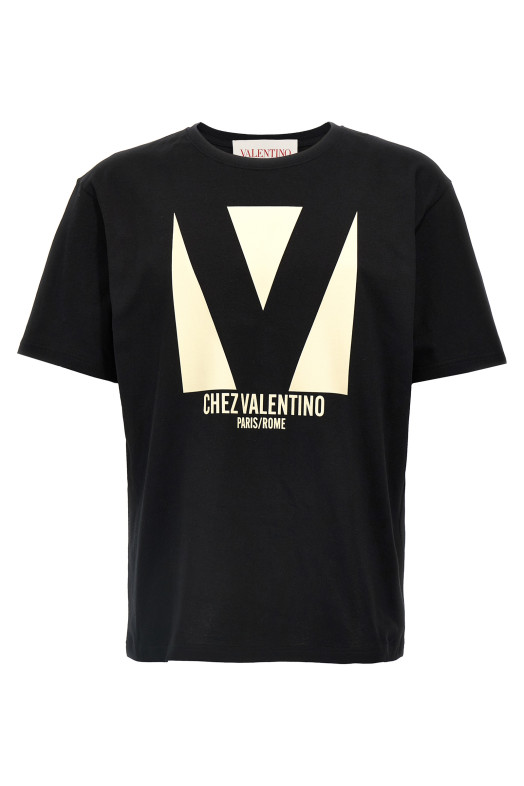 Футболка Valentino Garavani 'Chez Valentino' чорна V3MG16PAQ90NO Футболка Valentino Garavani 'Chez Valentino' чорна V3MG16PAQ90NO