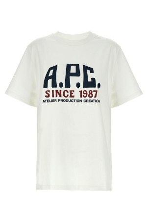 Футболка с принтом логотипа Белый A.P.C. COHBUM26442AAB Футболка с принтом логотипа Белый A.P.C. COHBUM26442AAB