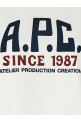 Футболка з принтом логотипу Біла A.P.C. COHBUM26442AAB Футболка з принтом логотипу Біла A.P.C. COHBUM26442AAB