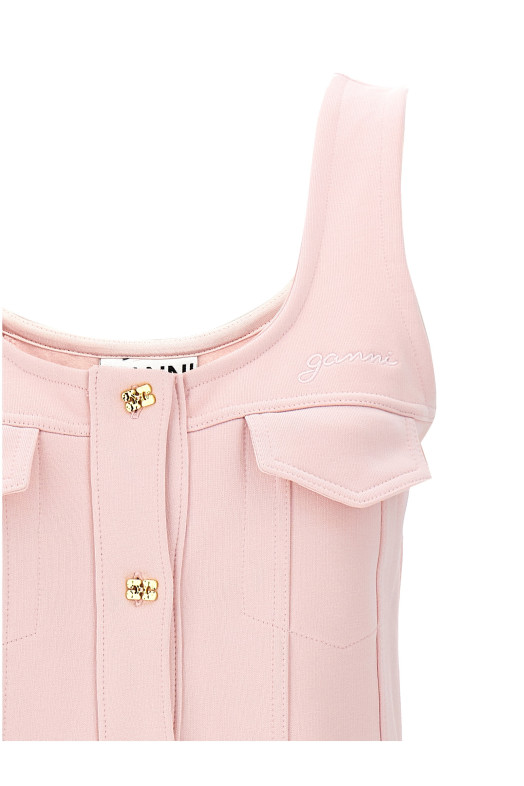 Міні-сукня Рожевий GANNI T4111868 Міні-сукня Рожевий GANNI T4111868