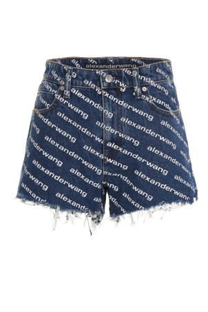 Шорты DENIM X ALEXANDER WANG 'Bite' Синий 4DC1214897460