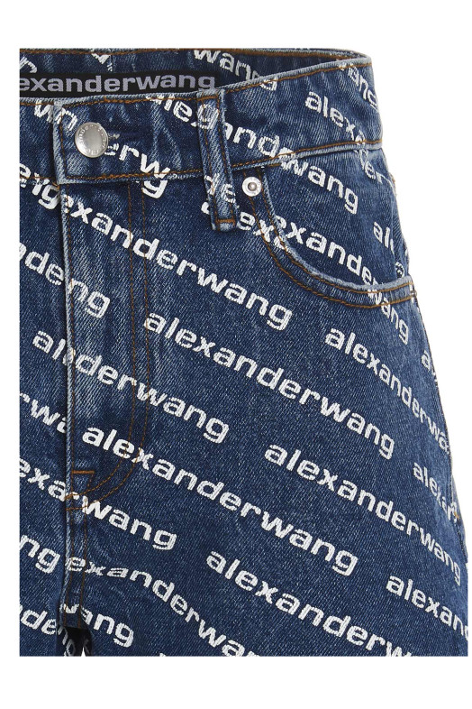 Шорты DENIM X ALEXANDER WANG 'Bite' Синий 4DC1214897460
