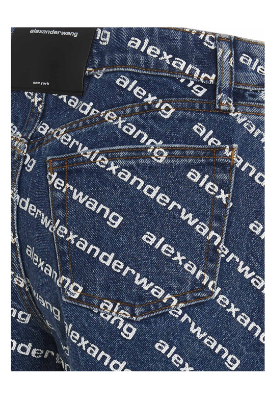 Шорты DENIM X ALEXANDER WANG 'Bite' Синий 4DC1214897460