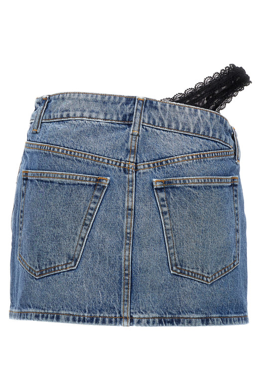 Мини-юбка DENIM X ALEXANDER WANG 'Dip Side Lace Undie' Голубой 4DC1255614473 Мини-юбка DENIM X ALEXANDER WANG 'Dip Side Lace Undie' Голубой 4DC1255614473