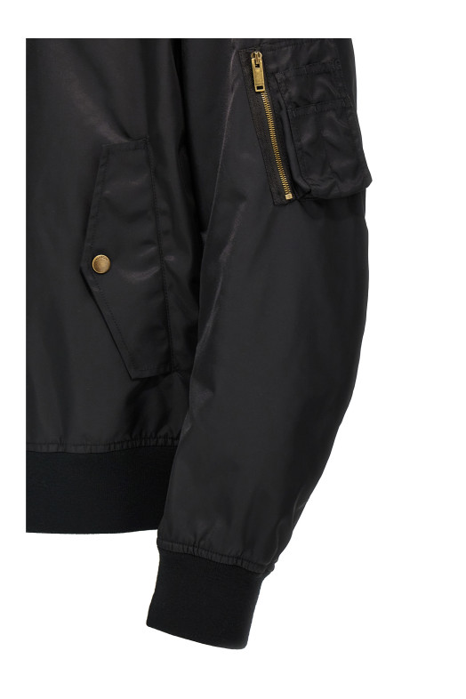 Куртка-бомбер з логотипом Valentino Garavani Чорний V3CI1725CM0NO Куртка-бомбер з логотипом Valentino Garavani Чорний V3CI1725CM0NO
