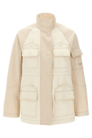 Denim parka Beige