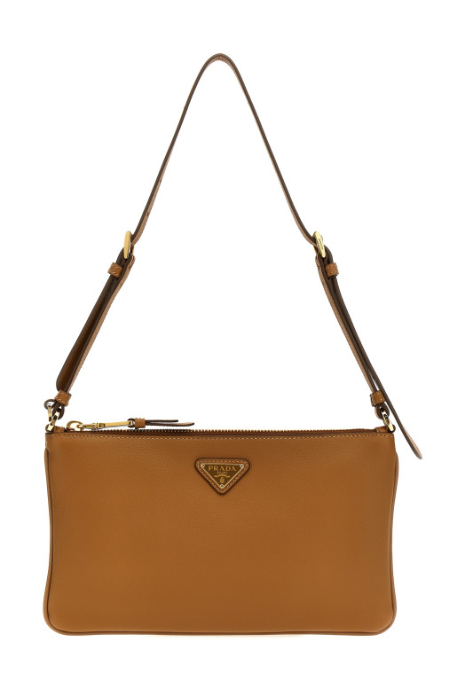 Сумка на плечо с логотипом Коричневый PRADA 1BC238VOVO2CYSF03BH Сумка на плечо с логотипом Коричневый PRADA 1BC238VOVO2CYSF03BH