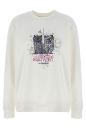 Толстовка GANNI 'Kittens' Белый T4163135 Толстовка GANNI 'Kittens' Белый T4163135