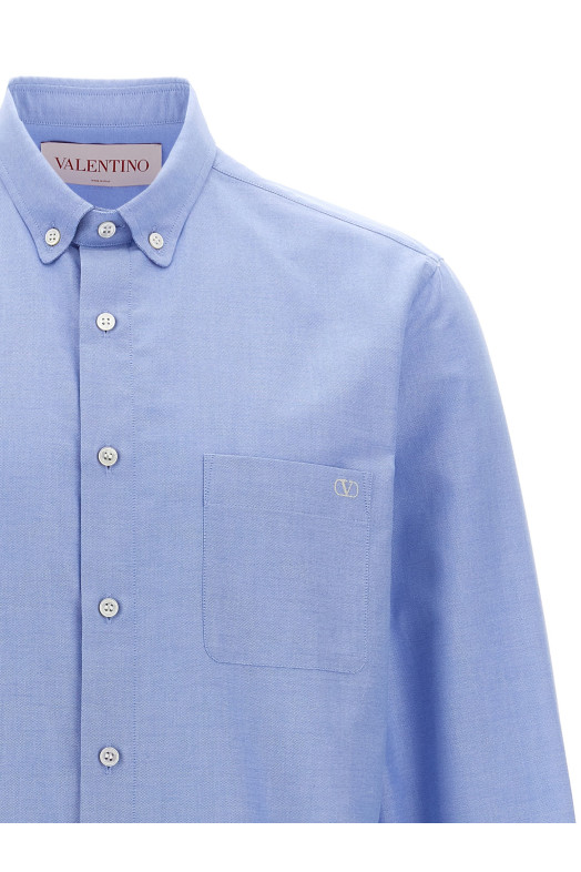 Сорочка на ґудзиках Valentino Garavani СИНЯ V3ABP85AL2C43 Сорочка на ґудзиках Valentino Garavani СИНЯ V3ABP85AL2C43