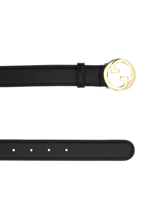 Black leather Gucci Blondie belt Black GUCCI (6905570YA0G)