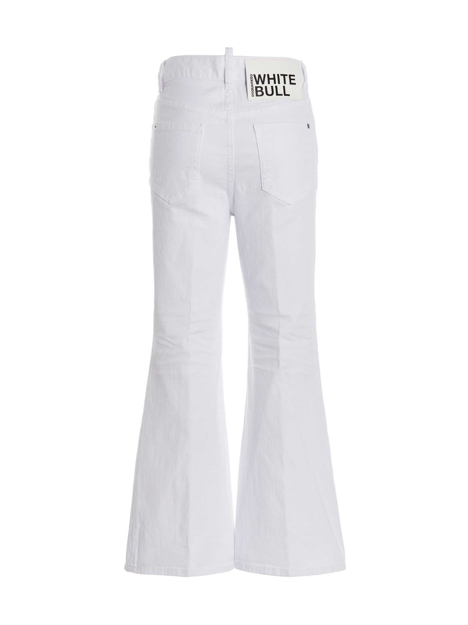 Super Flared Cropped' jeans White