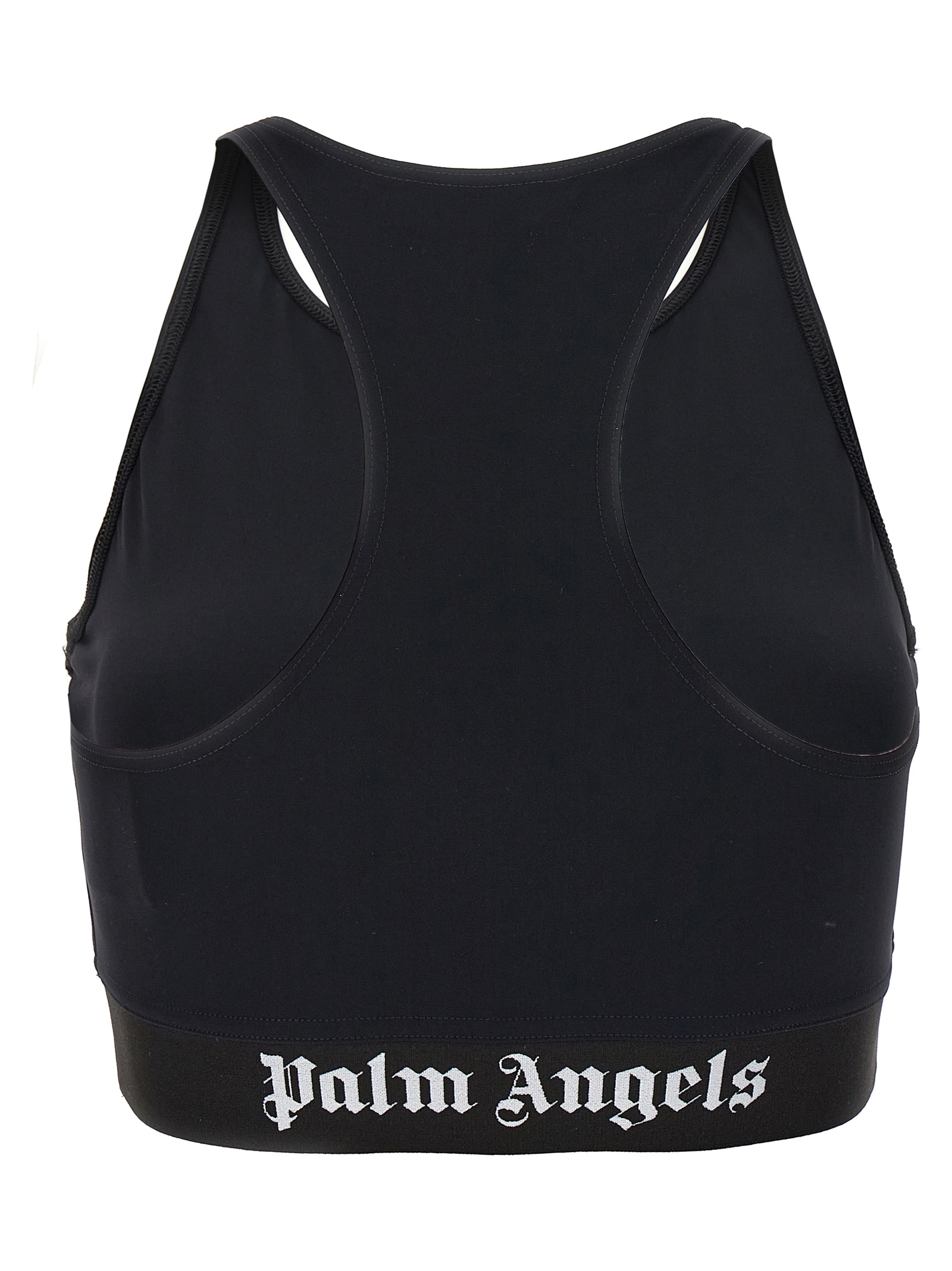 Palm Angels Black Graphic Sport Bra 'Black White