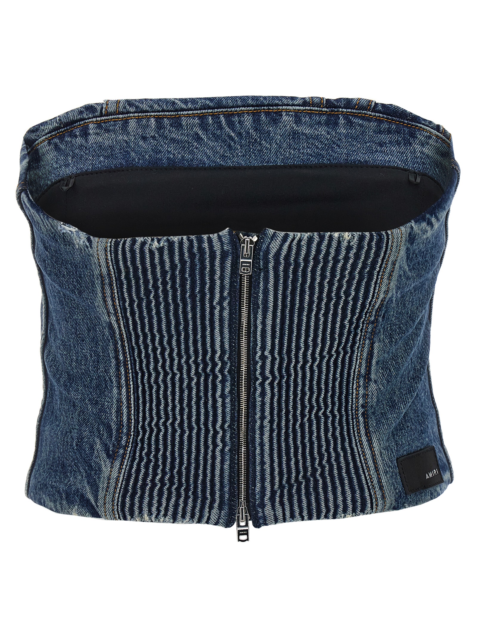 Denim Bustier Top Blue